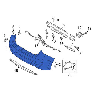 Hyundai OE - Rear Bumper Cover