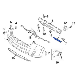 Hyundai OE - Rear Left Bumper Cover Support Rail