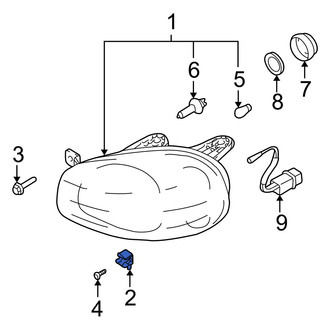 Hyundai OE - Headlight Fastener Clip