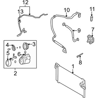 Hyundai OE - Air Conditioner & Heater - Condenser, Compressor & Lines