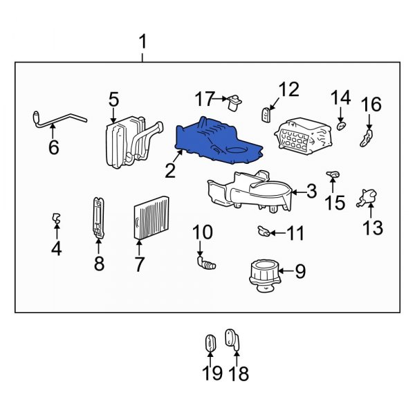 A/C Evaporator Core Case