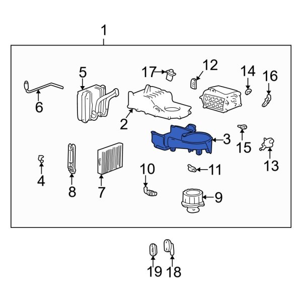 A/C Evaporator Core Case