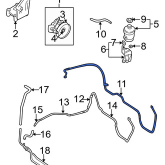 Hyundai OE - Power Steering Pressure Hose