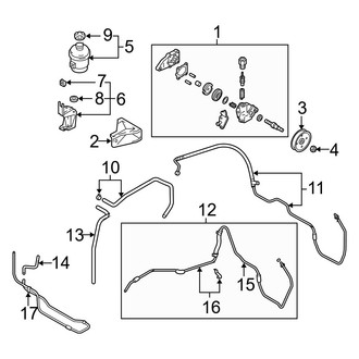 Hyundai OE - Steering Gear & Linkage - Pump & Hoses (3.5L)