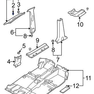 Hyundai OE - Body A-Pillar Trim Panel Clip
