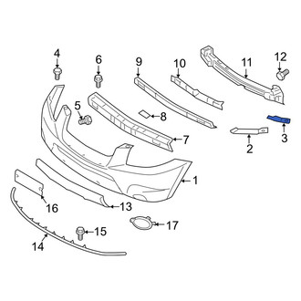 Hyundai OE - Front Right Bumper Cover Bracket
