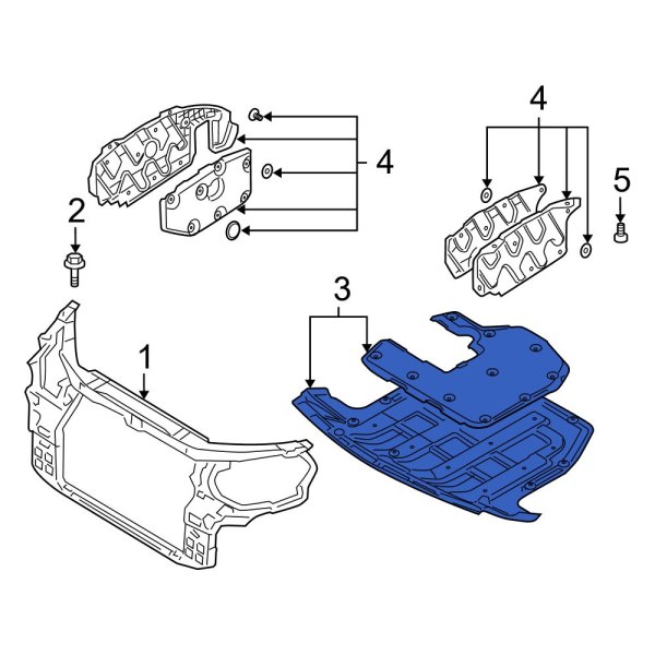 Radiator Support Splash Shield