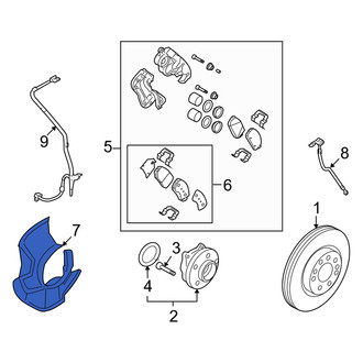 Hyundai OE - Front Left Brake Dust Shield