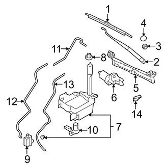 Hyundai OE - Windshield - Wiper & Washer Components (GLS / Limited / SE)
