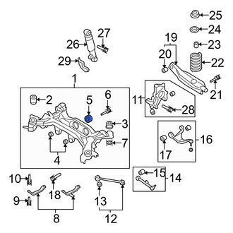 Hyundai OE - Rear Upper Suspension Crossmember Insulator