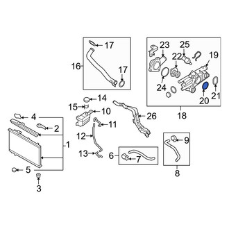 Hyundai OE - Engine Coolant Thermostat Housing Gasket
