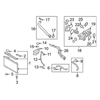 Hyundai OE - Cooling - Radiator & Components (2.4L)