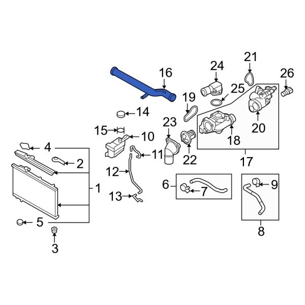 Engine Coolant Pipe