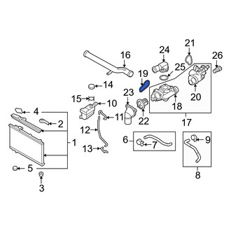 Hyundai OE - Right Engine Coolant Thermostat Housing Gasket