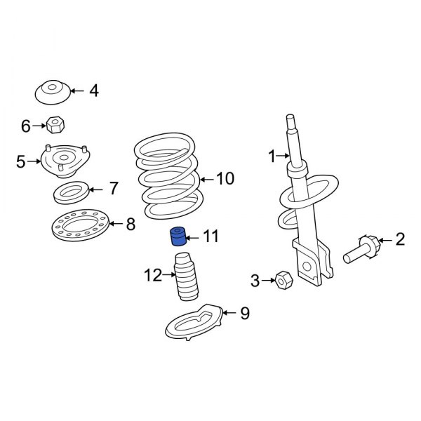 Hyundai OE 546262B000 Front Suspension Strut Bumper