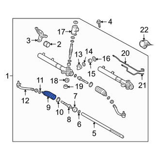 Hyundai OE - Rack and Pinion Bellows