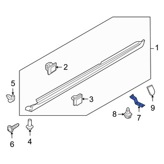 Hyundai OE - Left Rocker Panel Molding Bracket