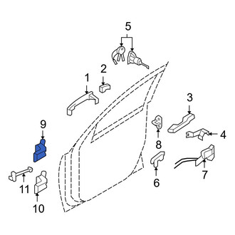 Hyundai OE - Front Left Upper Door Hinge