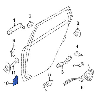 Hyundai OE - Rear Left Lower Door Hinge
