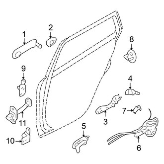 Hyundai OE - Rear Door - Lock & Hardware