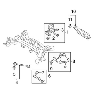 Hyundai OE - Rear Suspension - Suspension Components (AWD 2.4L / 3.5L)