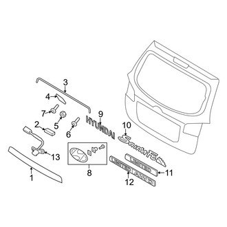 Hyundai OE - Lift Gate - Exterior Trim