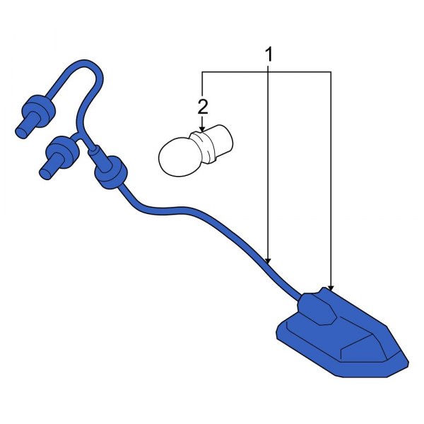 Hyundai OE 925012B001 Rear License Plate Light Lens