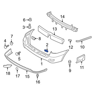 Hyundai OE - Rear Bumper Cover Retainer