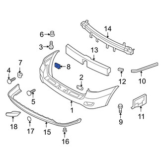Hyundai OE - License Plate Light Assembly Clip