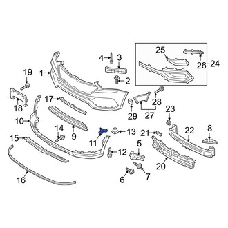 Hyundai OE - Left Lower Bumper Cover Bracket