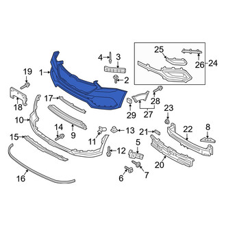 Hyundai OE - Front Upper Bumper Cover