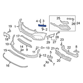 Hyundai OE - Left Upper Bumper Cover Bracket