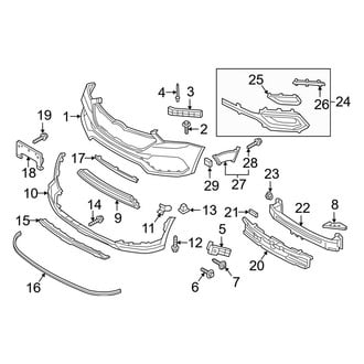 Hyundai OE - Front Bumper & Grille - Bumper & Components (Base / 2.0T / 2.0T Ultimate)