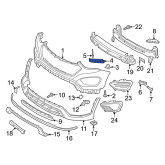 Hyundai OE - Front Left Bumper Cover Support Rail