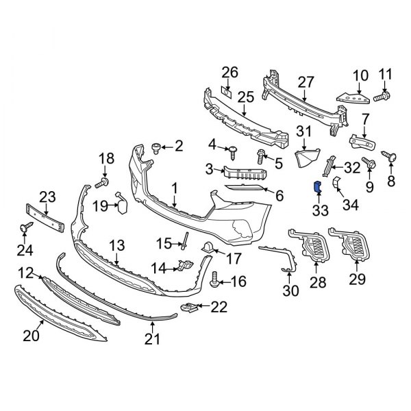 Radiator Support Air Duct Bracket