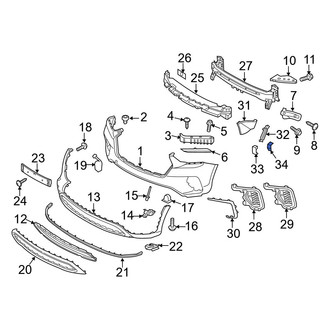 Hyundai OE - Right Outer Radiator Support Air Duct Bracket