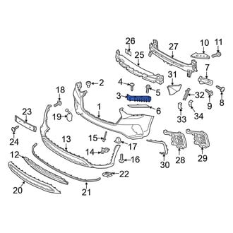 Hyundai OE - Left Upper Bumper Cover Bracket