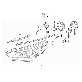 Hyundai OE - Front Lamps - Headlamp Components (W/O Xenon)