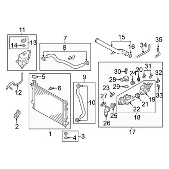 Hyundai OE - Right Engine Coolant Thermostat Housing Gasket