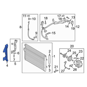 Hyundai OE - Left Radiator Support Baffle