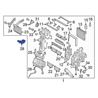 Hyundai OE - Front HVAC Floor Mode Door Actuator