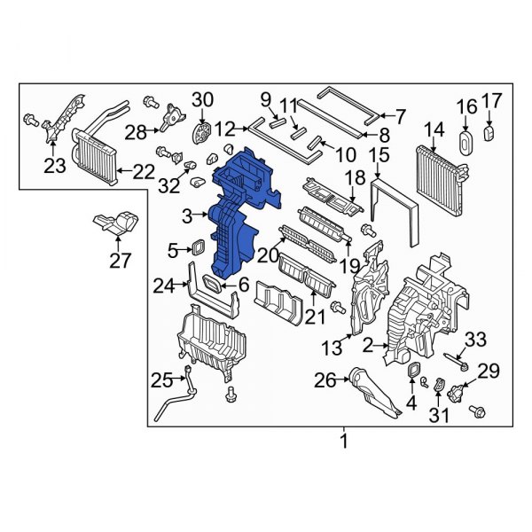 A/C Evaporator Core Case