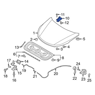 Hyundai OE - Front Left Hood Hinge