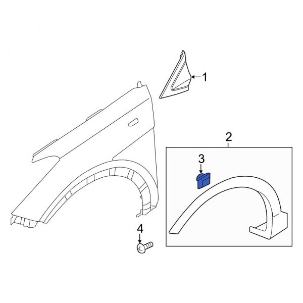 Wheel Arch Molding Clip
