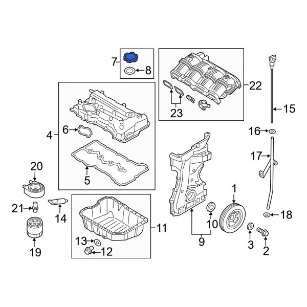 Hyundai OE 2651026630 - Engine Oil Filler Cap