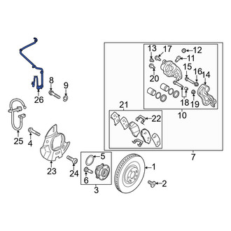 Hyundai OE - Front Left ABS Wheel Speed Sensor