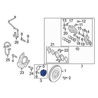 Hyundai OE - Front Wheel Bearing and Hub Assembly