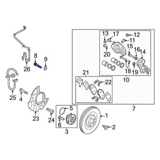 Hyundai OE - Front Disc Brake Caliper Bolt