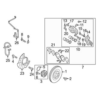 Hyundai OE - Front Suspension - Brake Components