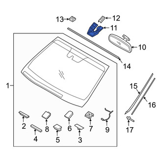 Hyundai OE - Front Interior Rear View Mirror Cover